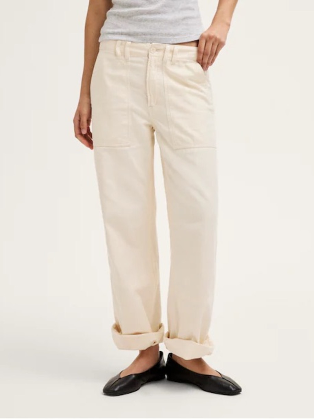 Madewell Off-White Straight-Leg Utility Chinos
